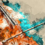 foto cello abstract